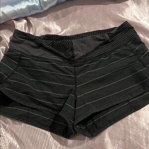 lululemon athletica Black Striped Athletic Shorts